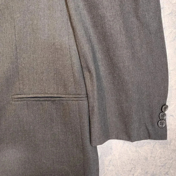 Ralph Lauren CHAPS Pure New Wool Gray Sport Coat Blazer Size 46 - Picture 5 of 13